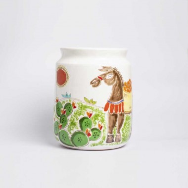 Vase Folk de simone pottery Donkey VS518FKE Vase Folk de simone pottery Donkey VS518FKE
